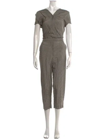 Pre-owned Zero + Maria Cornejo V-neck Jumpsuit In Black
