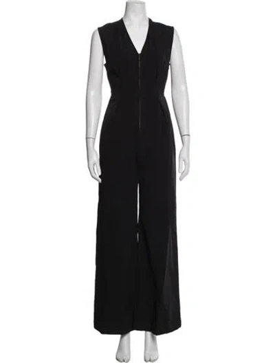 Pre-owned Zero + Maria Cornejo V-neck Jumpsuit In Blue