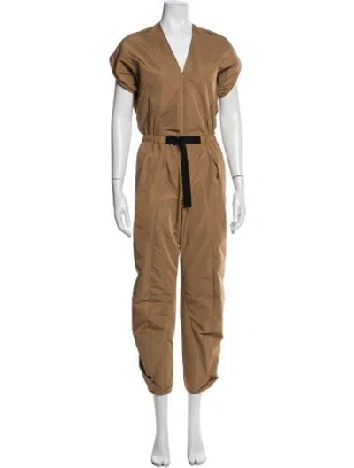 Pre-owned Zero + Maria Cornejo V-neck Jumpsuit In Brown