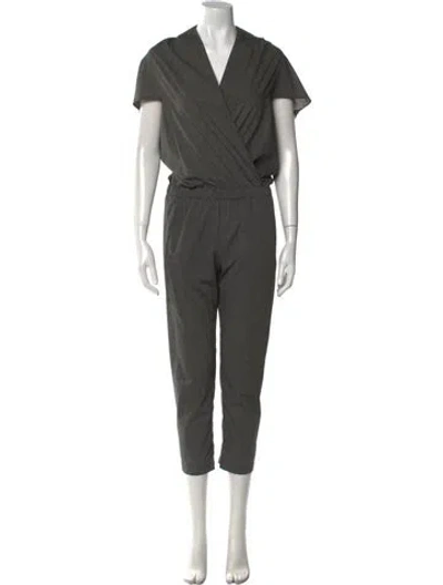 Pre-owned Zero + Maria Cornejo V-neck Jumpsuit In Neutral