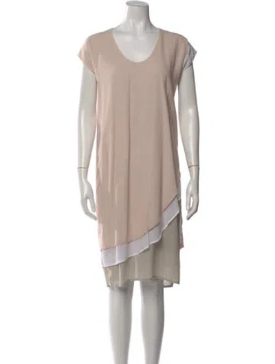 Pre-owned Zero + Maria Cornejo V-neck Knee-length Dress In Pink