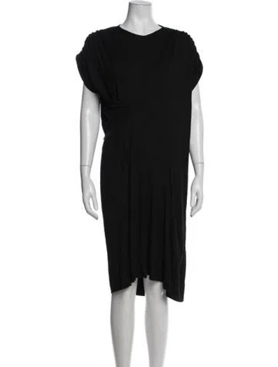 Pre-owned Zero + Maria Cornejo V-neck Midi Length Dress In Blue