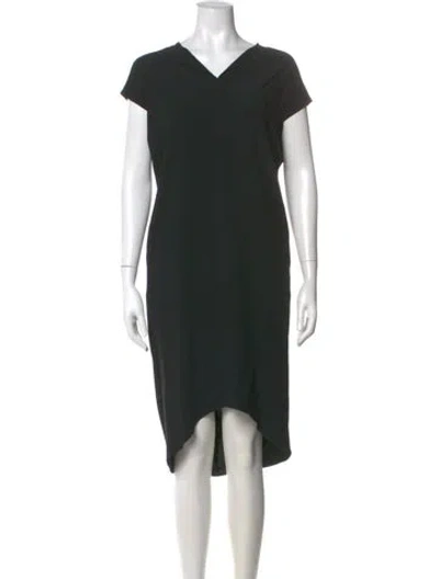 Pre-owned Zero + Maria Cornejo V-neck Midi Length Dress In Green