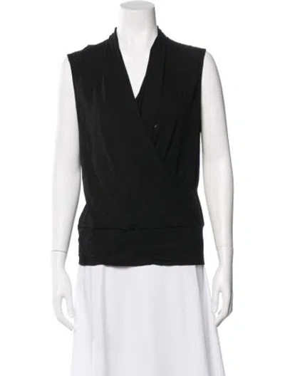 Pre-owned Zero + Maria Cornejo V-neck Sleeveless Top In Black