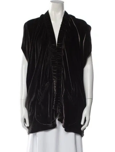 Pre-owned Zero + Maria Cornejo V-neck Sleeveless Top In Black