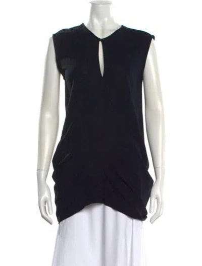 Pre-owned Zero + Maria Cornejo V-neck Sleeveless Top In Black