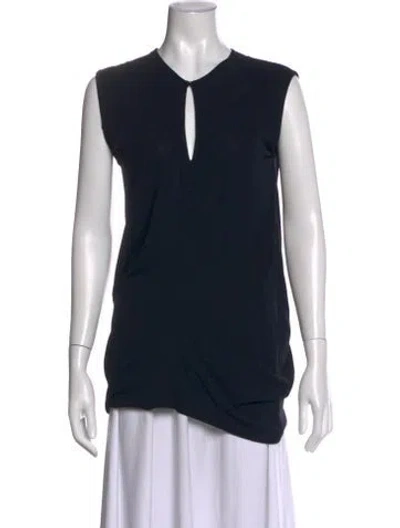 Pre-owned Zero + Maria Cornejo V-neck Sleeveless Top In Black