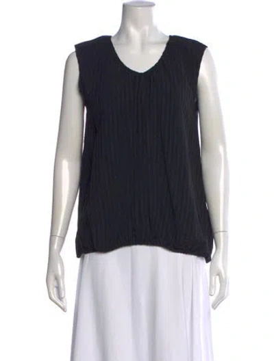 Pre-owned Zero + Maria Cornejo V-neck Sleeveless Top In Black