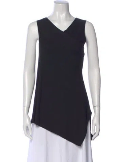 Pre-owned Zero + Maria Cornejo V-neck Sleeveless Top In Blue