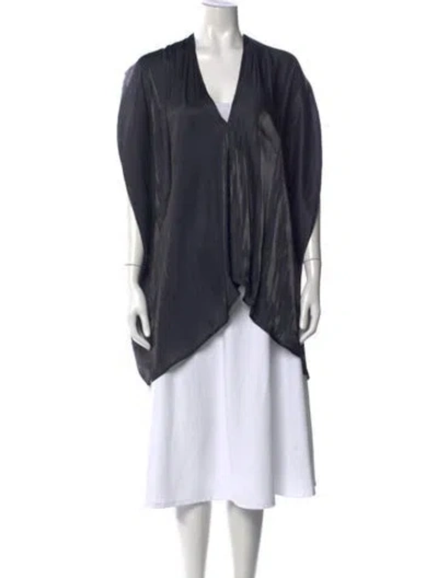 Pre-owned Zero + Maria Cornejo V-neck Sleeveless Top In Blue