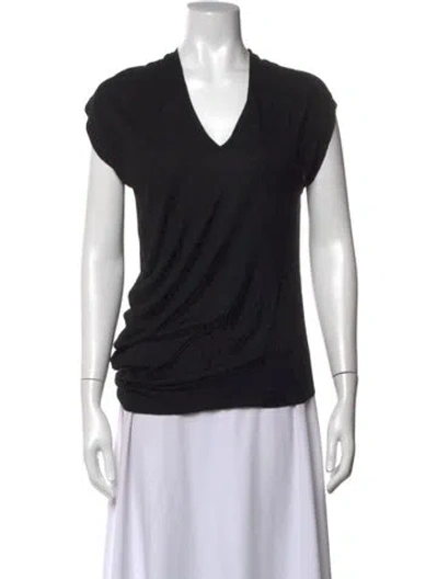 Pre-owned Zero + Maria Cornejo V-neck Sweater In Black