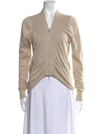 Pre-owned Zero + Maria Cornejo V-neck Sweater In Neutral