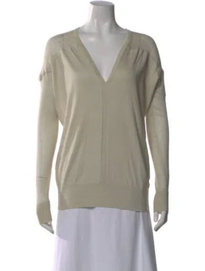 Pre-owned Zero + Maria Cornejo V-neck Sweater In Neutral