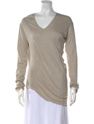 Pre-owned Zero + Maria Cornejo V-neck Sweater In Neutral