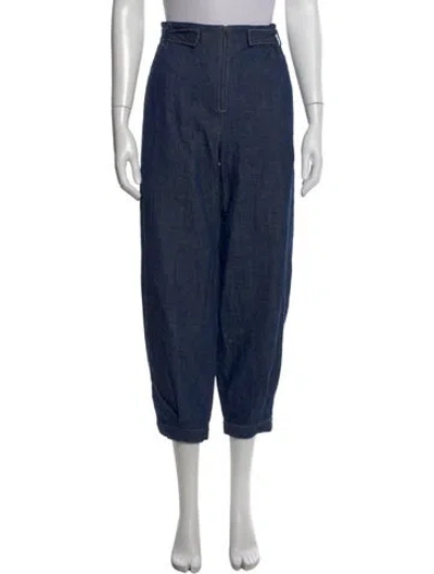 Pre-owned Zero + Maria Cornejo Wide Leg Pants In Blue