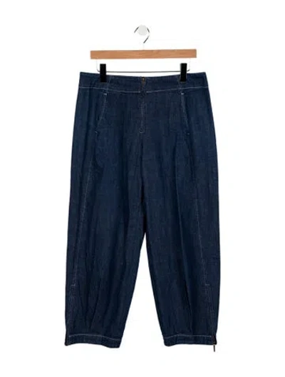 Pre-owned Zero + Maria Cornejo Wide Leg Pants In Blue
