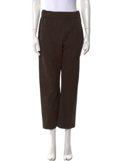 Pre-owned Zero + Maria Cornejo Wide Leg Pants In Brown