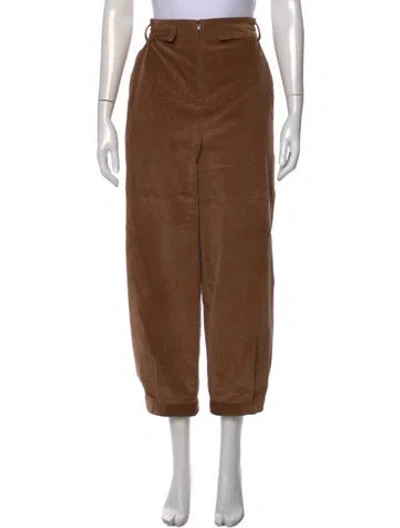 Pre-owned Zero + Maria Cornejo Wide Leg Pants In Brown