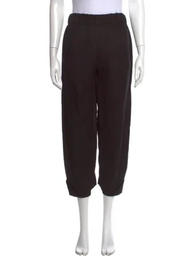 Pre-owned Zero + Maria Cornejo Wide Leg Pants In Brown