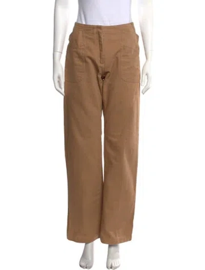 Pre-owned Zero + Maria Cornejo Wide Leg Pants In Brown