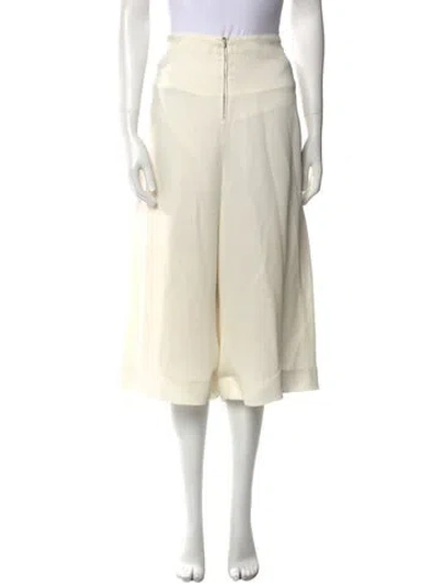 Pre-owned Zero + Maria Cornejo Wide Leg Pants In Neutral
