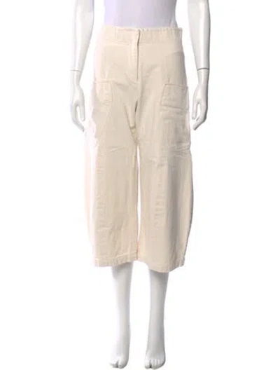 Pre-owned Zero + Maria Cornejo Wide Leg Pants In Neutral