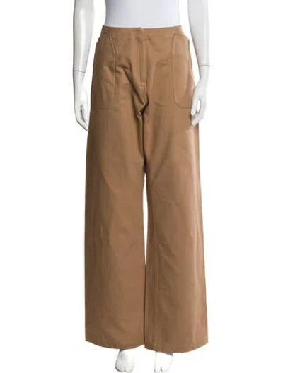 Pre-owned Zero + Maria Cornejo Wide Leg Pants In Neutral
