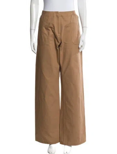 Pre-owned Zero + Maria Cornejo Wide Leg Pants In Neutrals