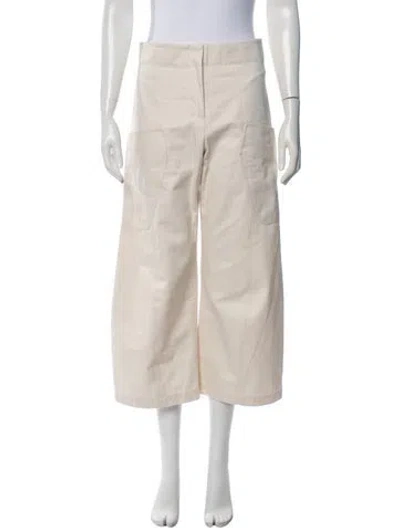 Pre-owned Zero + Maria Cornejo Wide Leg Pants In Neutrals