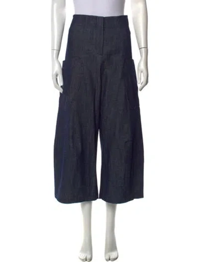 Pre-owned Zero + Maria Cornejo Wide Leg Pants W/ Tags In Blue