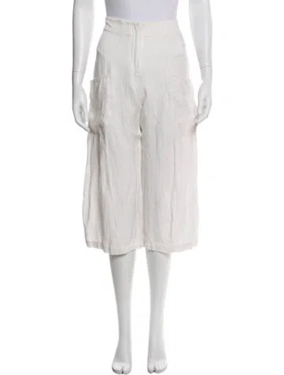 Pre-owned Zero + Maria Cornejo Wide Leg Pants In White