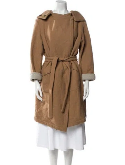 Pre-owned Zero + Maria Cornejo Wool Jacket In Brown