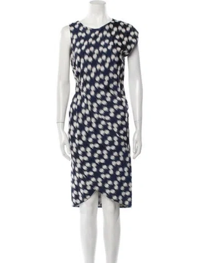 Pre-owned Zero + Maria Cornejo Wool Midi Length Dress In Blue