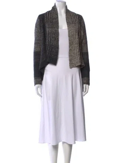 Pre-owned Zero + Maria Cornejo Wool Striped Sweater In Black