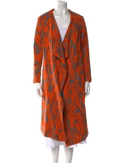 Pre-owned Zero + Maria Cornejo Woven Jacket In Orange