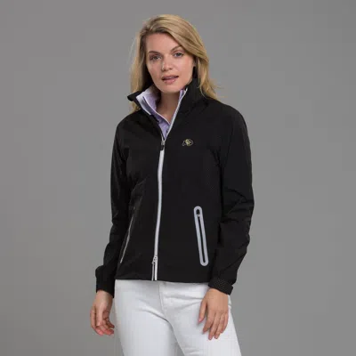 Zero Restriction Colorado | Hooded Olivia Jacket | Collegiate In Black/metallic Silver