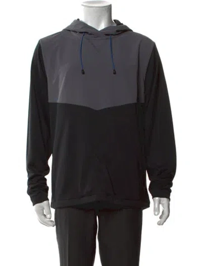 Pre-owned Zero Restriction Colorblock Pattern Crew Neck Hoodie W/ Tags In Black