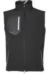 Zero Restriction Full-zip Vest In Black