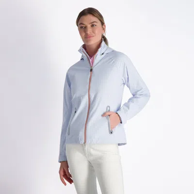 Zero Restriction Hooded Olivia Jacket In Cloud/rosewood