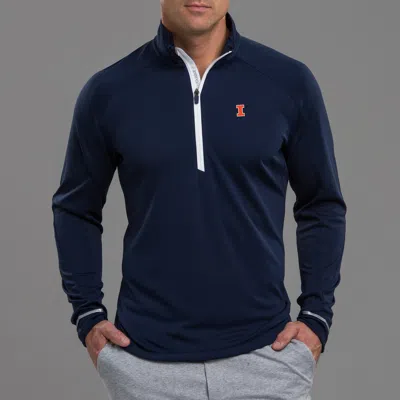 Zero Restriction Illinois | Z425 1/4 Zip Pullover | Collegiate In Navy