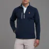 Zero Restriction Illinois | Z500 1/4 Zip Pullover | Collegiate In Navy/metallic Silver