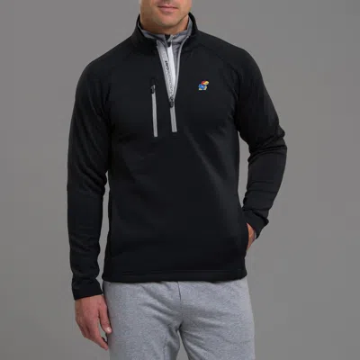 Zero Restriction Kansas | Z500 1/4 Zip Pullover | Collegiate In Black/metallic Silver