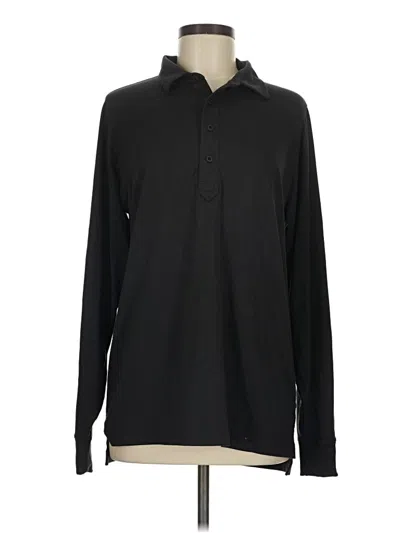 Pre-owned Zero Restriction Long Sleeve Polo Shirt In Black