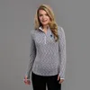 Zero Restriction Monmouth | Shae Zip Mock | Collegiate In Silver/white