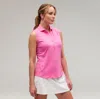 Zero Restriction Tae Sleeveless Polo In Pink Pop