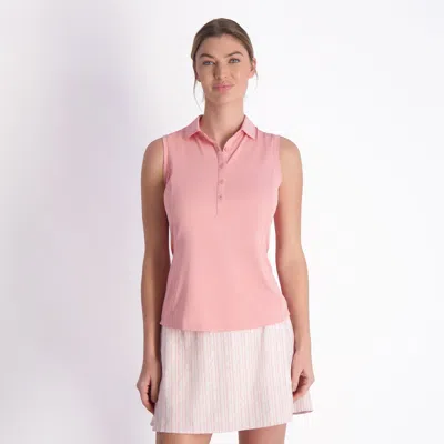 Zero Restriction Tae Sleeveless Polo In Pink