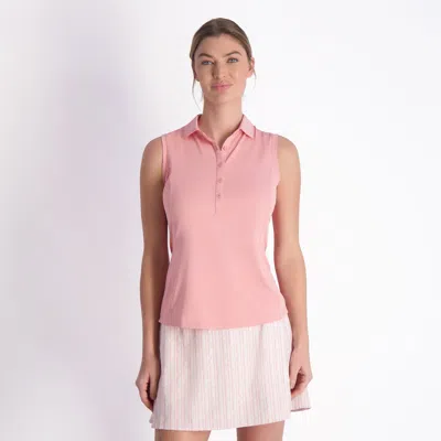Zero Restriction Tae Sleeveless Polo In Rosewood