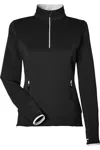 Zero Restriction Women's Sofia Quarter-zip Pullover In Black