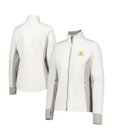 Zero Restriction Women's White Presidents Cup Sydney Quilted Full-zip Jacket