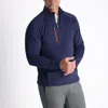 Zero Restriction Z500 1/4 Zip Pullover In Navy/whisky
